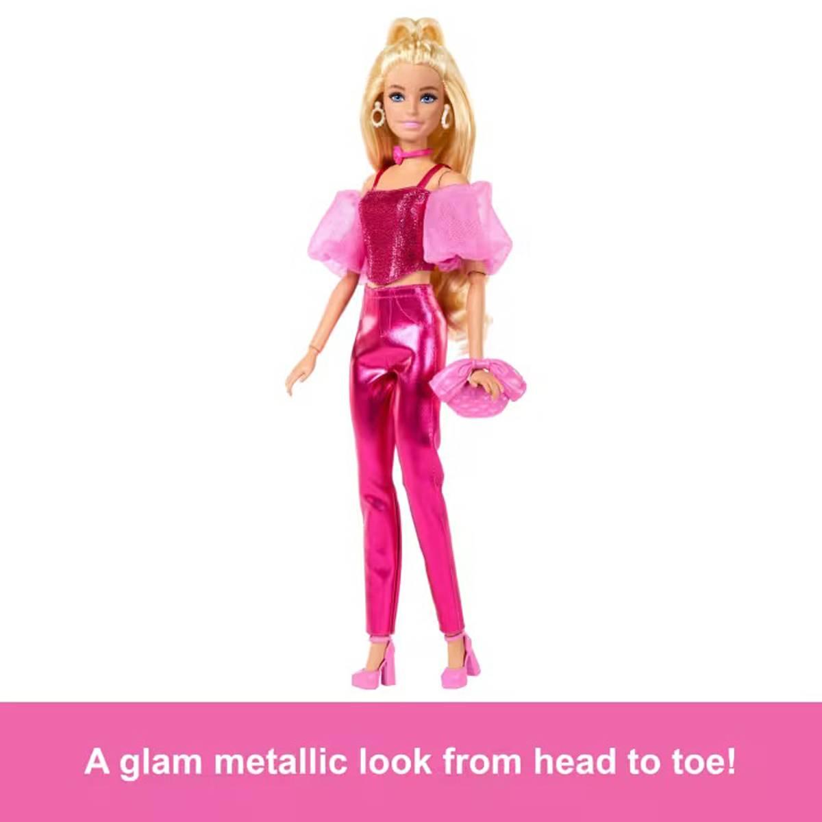 Barbie® Deluxe Style Fashion Doll #5 in Metallic Pink Outfit