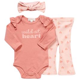 Baby Girl (NB-9M) Willow & Whimsy(R) 3pc. Wild  Bodysuit Set