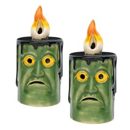 National Tree Frankenstein Porcelain LED Candle - Set of 2