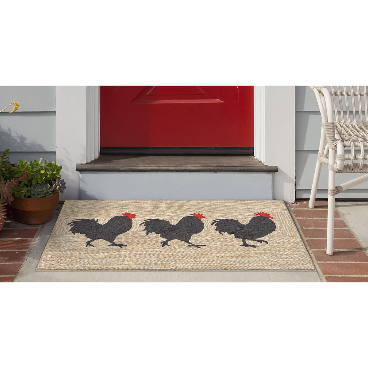 Liora Manne Frontporch Roosters Indoor/Outdoor Accent Rug