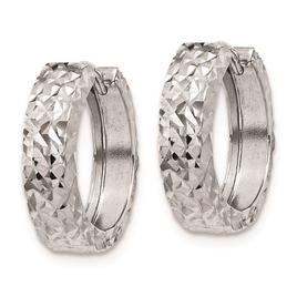 Gold Classics™ 14kt. White Gold Diamond Hoop Earrings