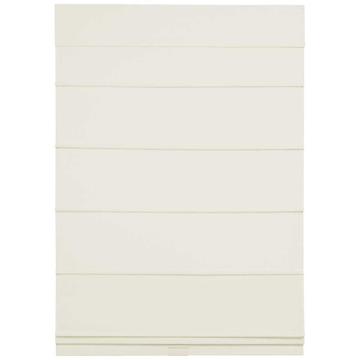 5in. Cordless Textured Fabric Roman Shades - Off White
