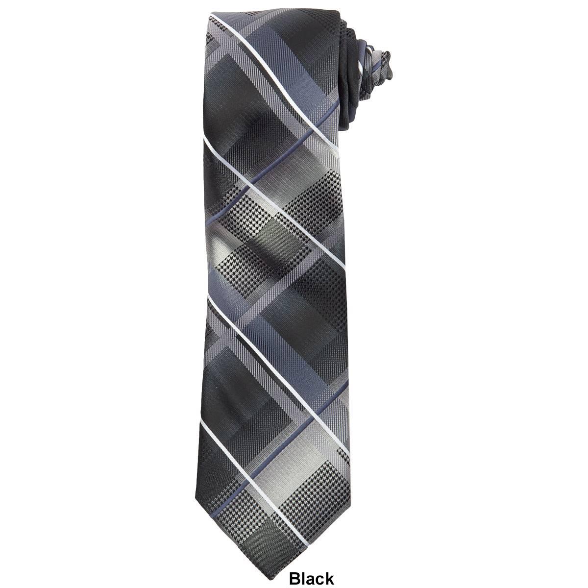 Mens Van Heusen® Extra Large Plaid with White Stripe Tie
