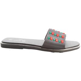 Womens Love 83 Cherry Jelly Band Slide Sandals