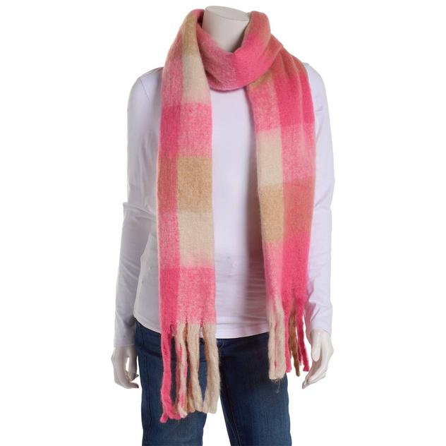 Womens Renshun Blanket Scarf with Noodle Fringes