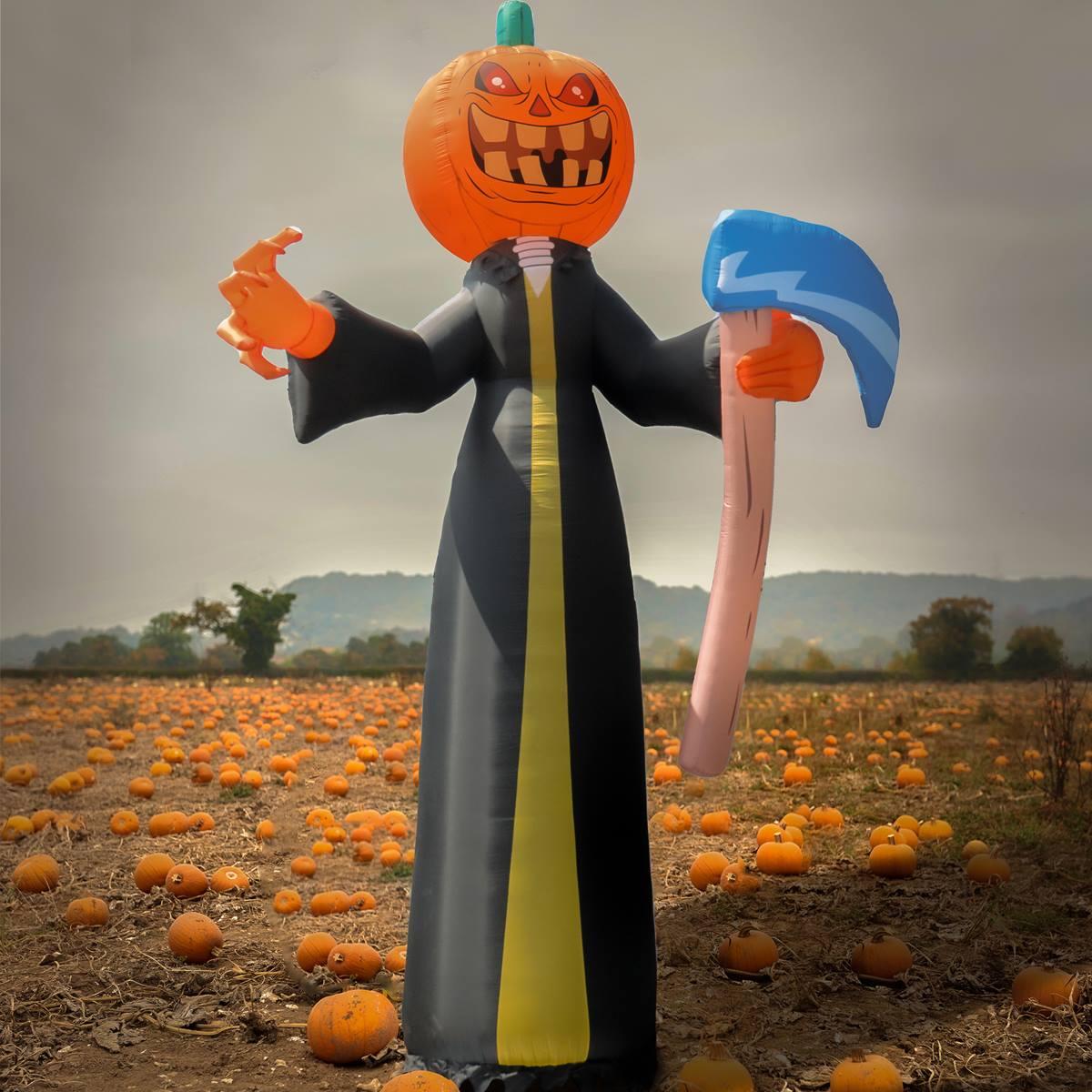 National Tree 20ft. Inflatable Halloween Pumpkin Reaper