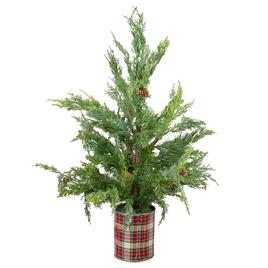 Northlight Real Touch(tm) Potted Iced Cedar Christmas Tree