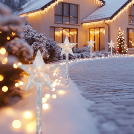 Northlight 4ct. Lighted Star Outdoor Pathway Markers