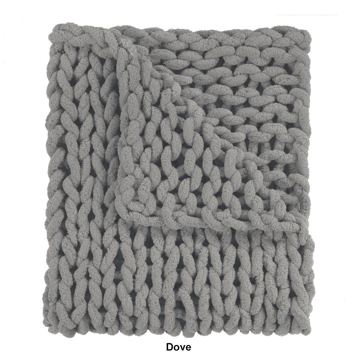 Donna Sharp Solid Chenille Knitted Throw Blanket