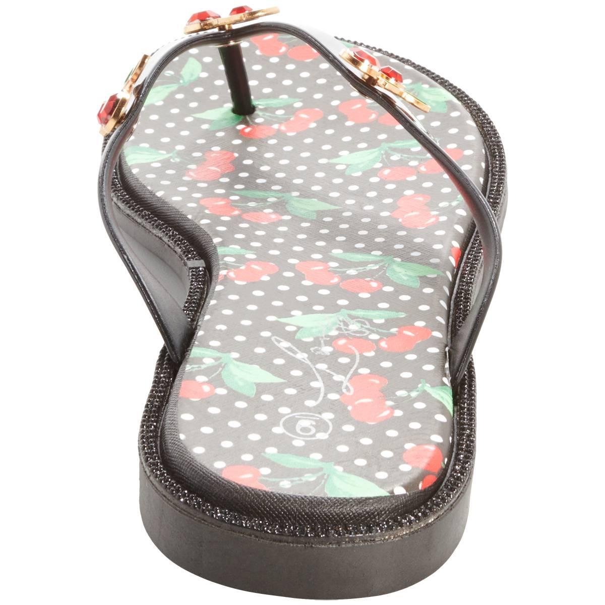 Womens Love 83 Cherry Thong Jelly Sandals