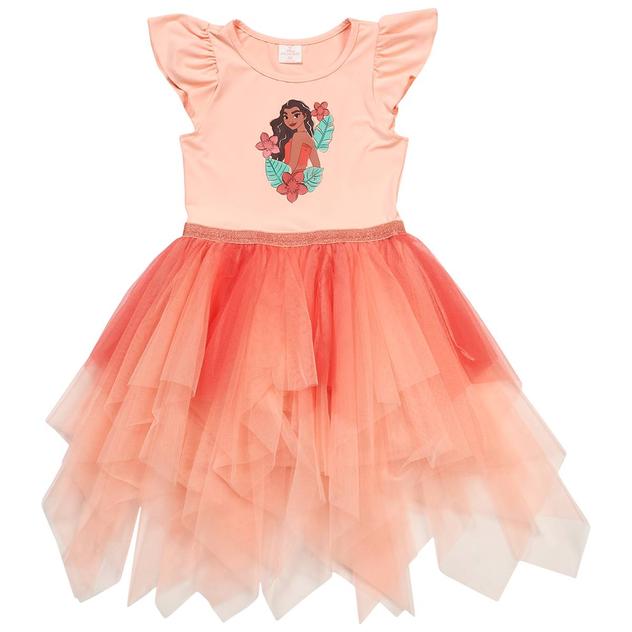 Girls (4-6x) Disney Moana Short Sleeve Ballerina Dress
