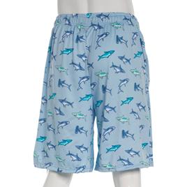 Mens Big & Tall Preswick & Moore Shorts - Blue Watercolor Sharks