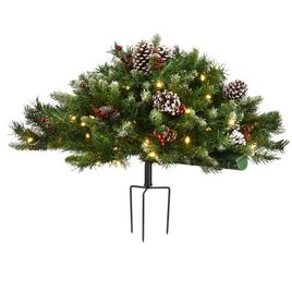 National Tree Pre-Lit 33in. Frosted Berry Urn Filler