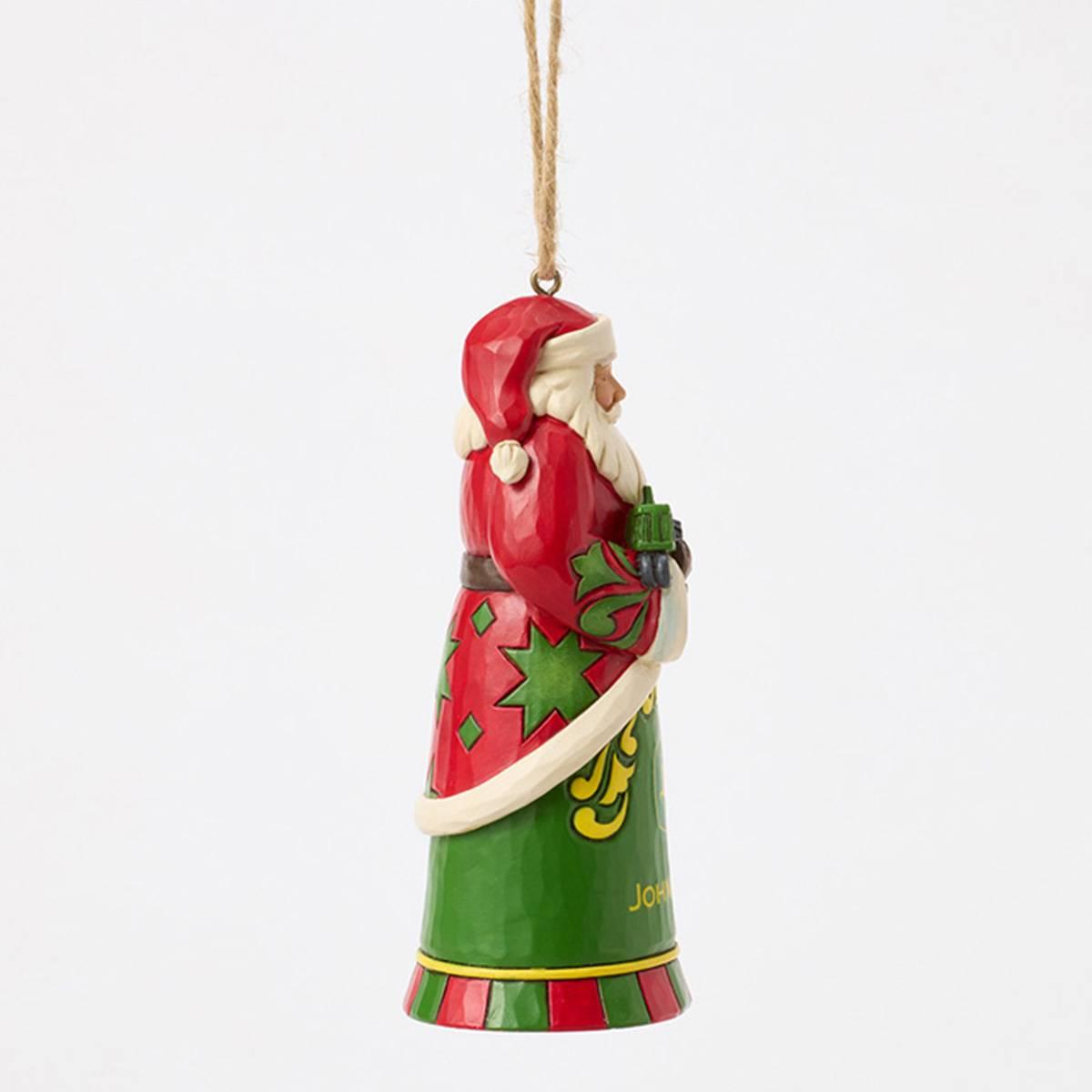 Jim Shore Heartwood Creek Santa w/ Tractor Christmas Ornament