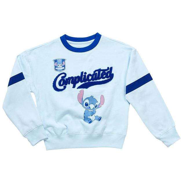 Girls (7-16) Disney Long Sleeve Stitch Athletic Crew
