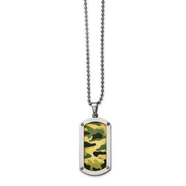 Mens Gentlemen's Classics(tm) Camouflage Dog Tag Necklace