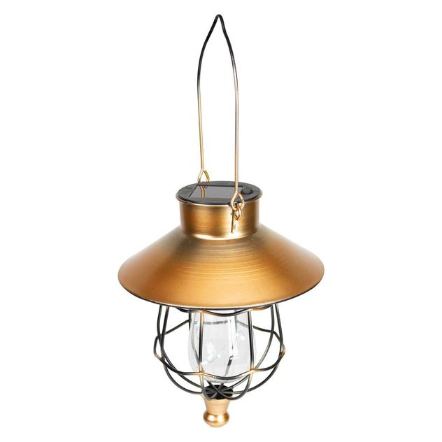 Northlight 9in. Bronze Outdoor Hanging Solar Lantern