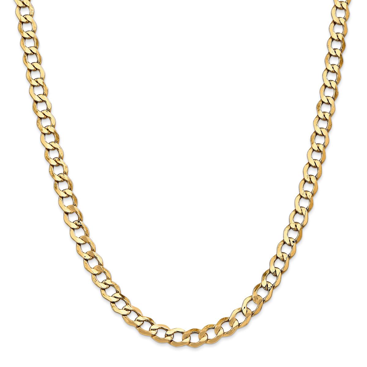 Mens Gold Classics™ 6.5mm. 14k Semi Solid Curb Link Bracelet