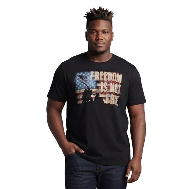 Mens Big & Tall Home of the Brave Freedoms Not Free Graphic Tee