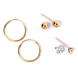 10kt. Earring Set - 3 Pair