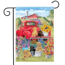 Briarwood Lane Spring Day Puppies Garden Flag