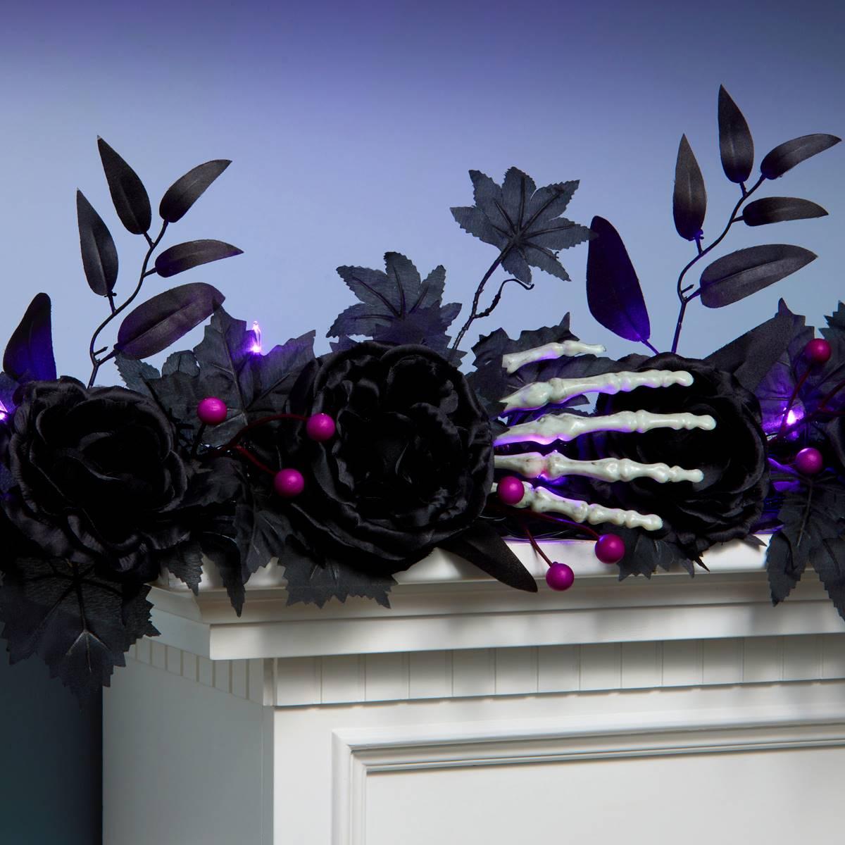 National Tree 6ft. Artificial Bad to the Bone Halloween Garland