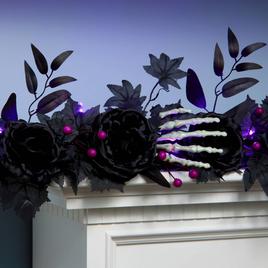 National Tree 6ft. Artificial Bad to the Bone Halloween Garland