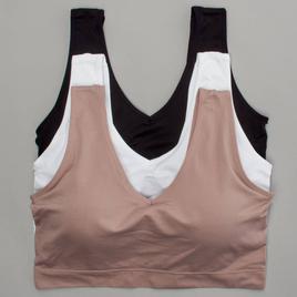 Plus Size René Rofé® 3pk. Bralettes B28605XH3-BRWB