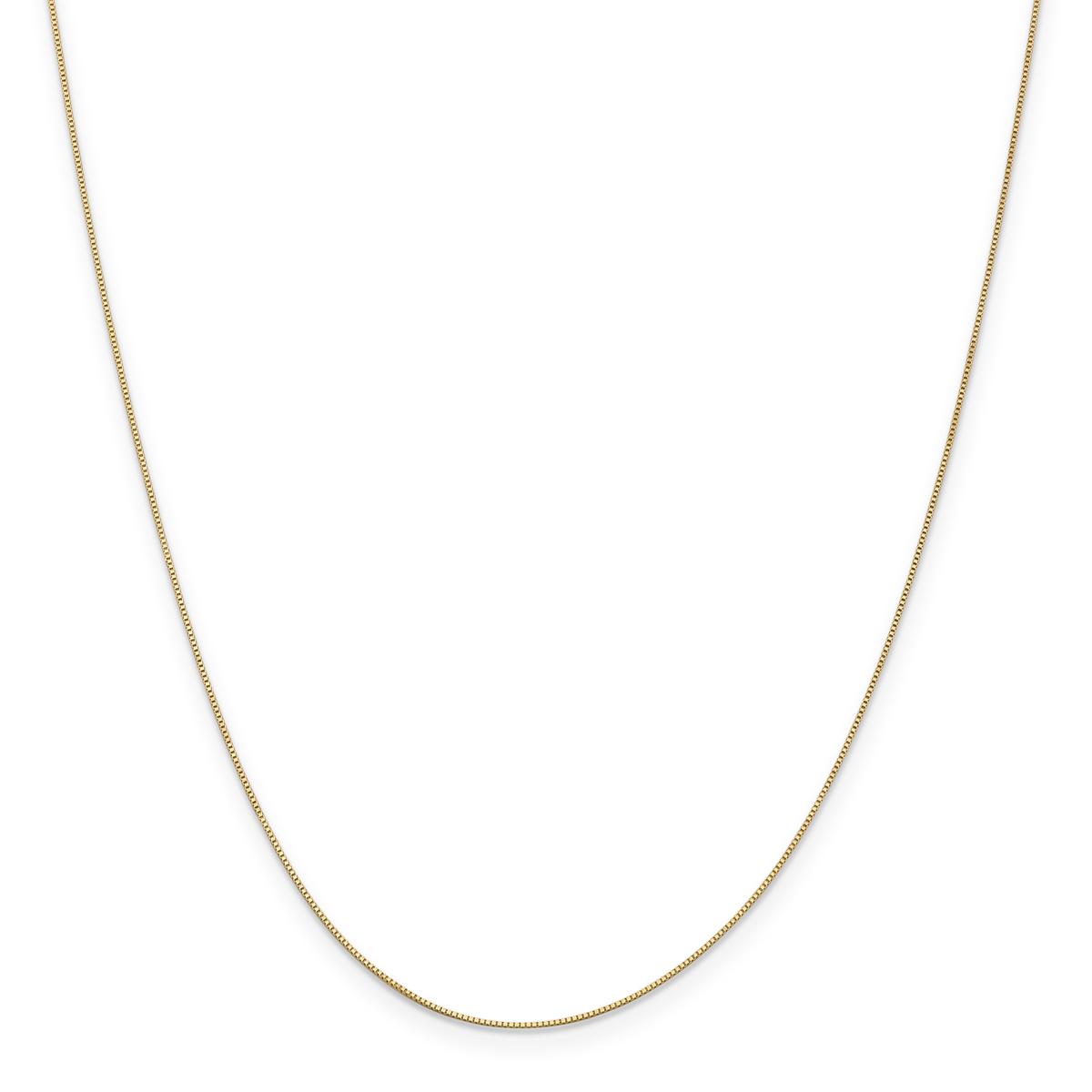 Unisex Gold Classics(tm) .5mm. 14kt. Gold Box Chain 14in. Necklace