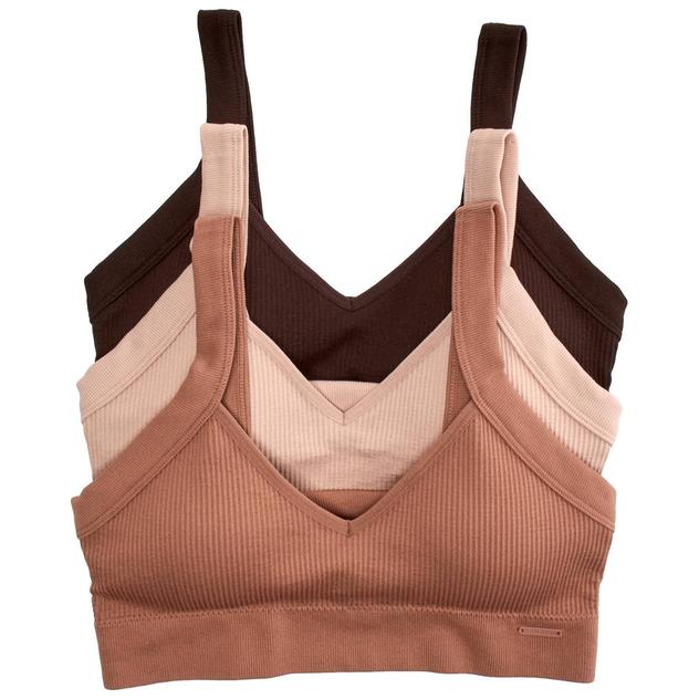 Womens Danskin 3pk. Seamless Rib Bralettes DS7704-3PKU