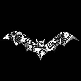 Plus Size LA Pop Art Bat Pics Word Art Hooded Sweatshirt