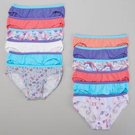 Girls Hanes(R) 12pk. Tagless(R) Fashion Cotton Bikini Underwear