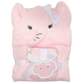 Snugglemates 3D Elephant Hoodtowel W/ 3 Washcloths