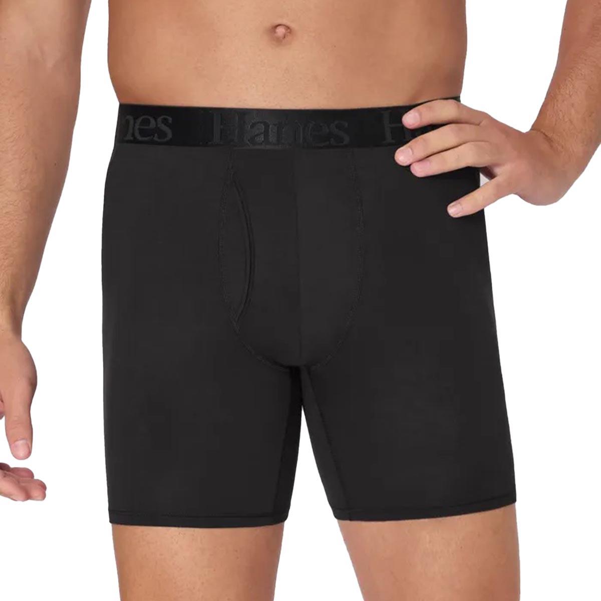 Mens Hanes® Originals 3pk. Supersoft Boxer Briefs - Black