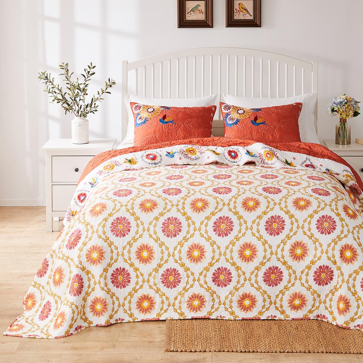 Greenland Home Fashions™ 3pc. Topanga Reversible Bedspread Set