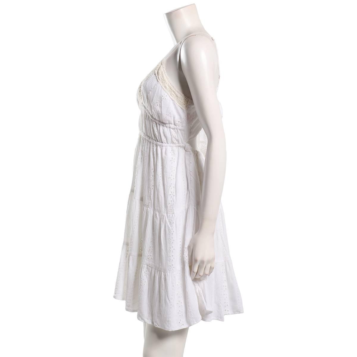 Juniors Angie Lace Trim Keyhole Skater Dress