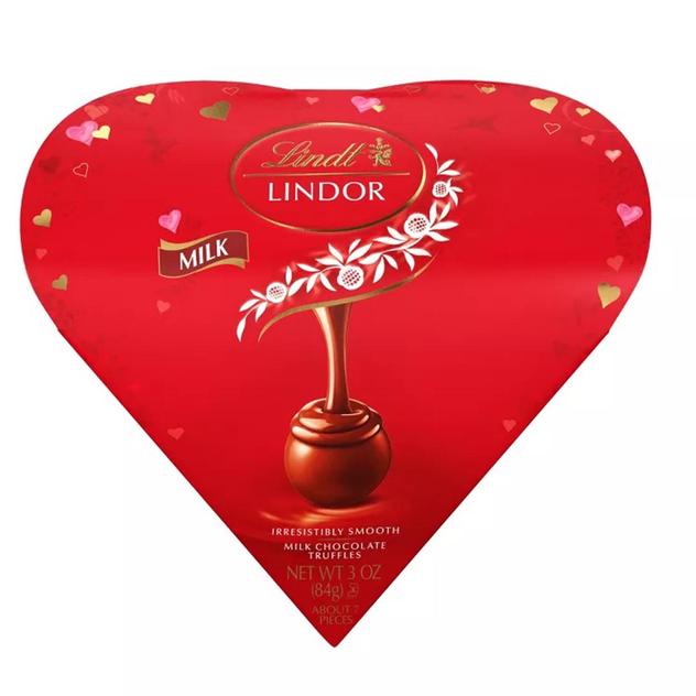 Lindt 3oz. Milk Chocolate Heart Chocolate Box