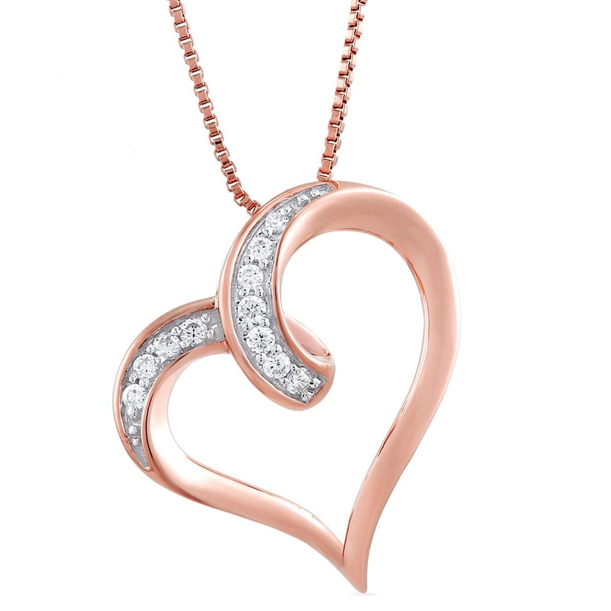 Nova Star(R) Rose Gold Lab Grown Diamond Heart Pendant