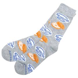 Mens Crazy Socks Philly Bagels & Cream Cheese Crew Socks