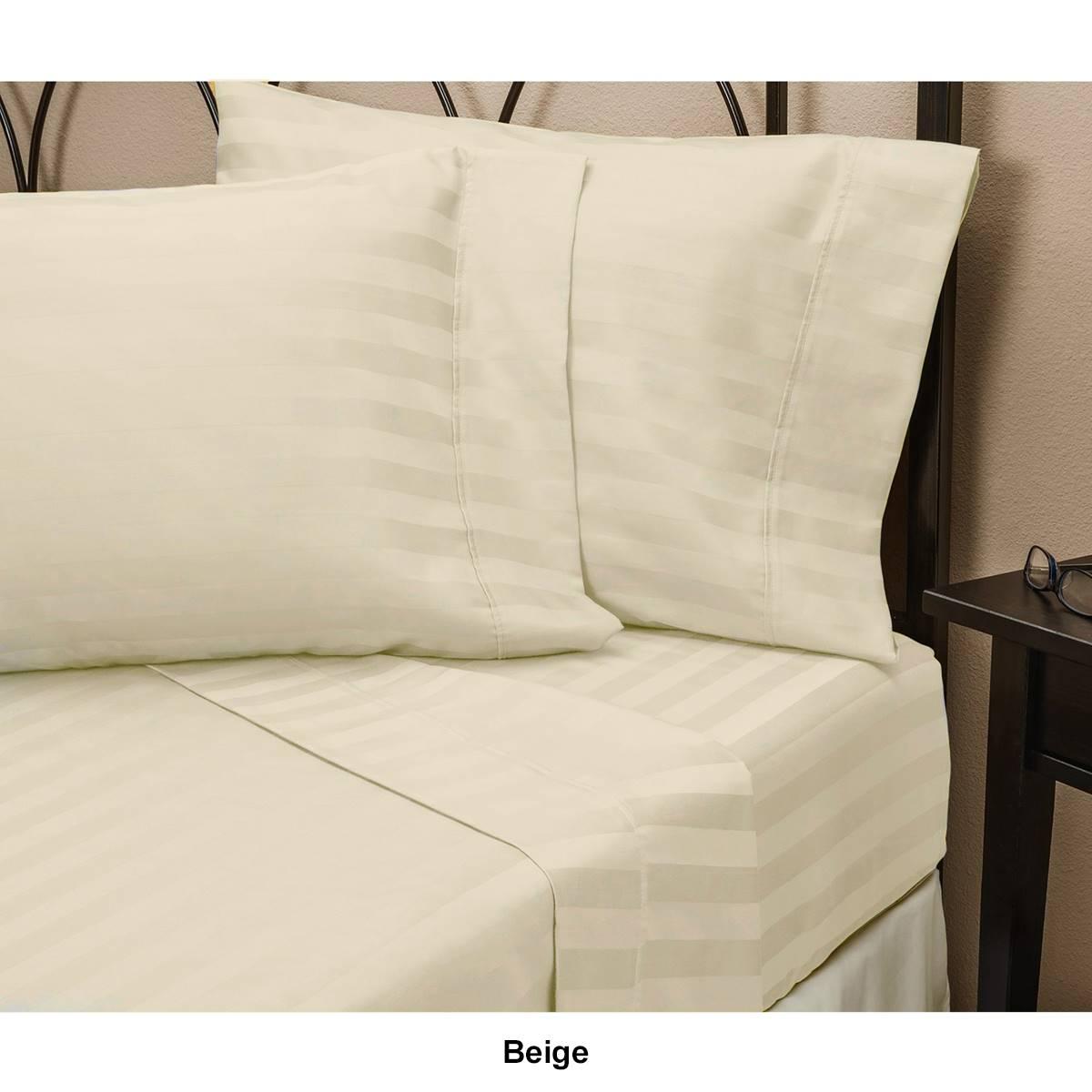 Sweet Home Collection 6pc. Embossed Stripe Microfiber Sheets