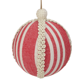 Northlight 4.75in. Red & White Striped Ball Christmas Ornament