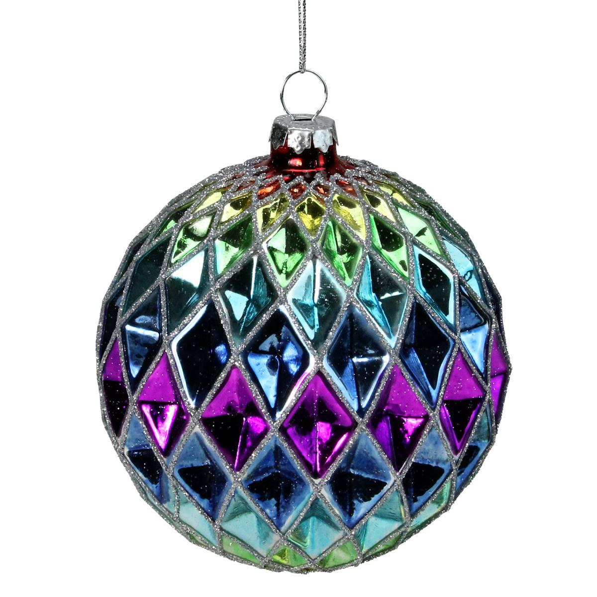 Northlight Seasonal 3.75in. Harlequin Glass Christmas Ornament