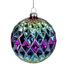 Northlight Seasonal 3.75in. Harlequin Glass Christmas Ornament