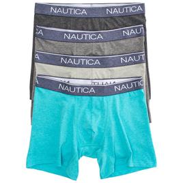 Mens Nautica 4pk. Heathered Boxer Briefs - Green/Grey