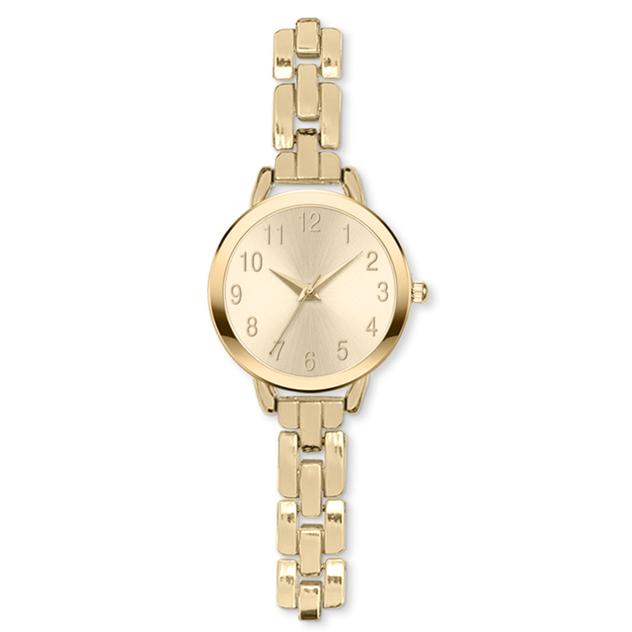 Womens Shiny Gold-Tone Metal Analog Watch - 15066G-07-A27