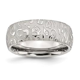 Mens Gentlemen's Classics(tm) Textured Stainless Steel 8mm Band
