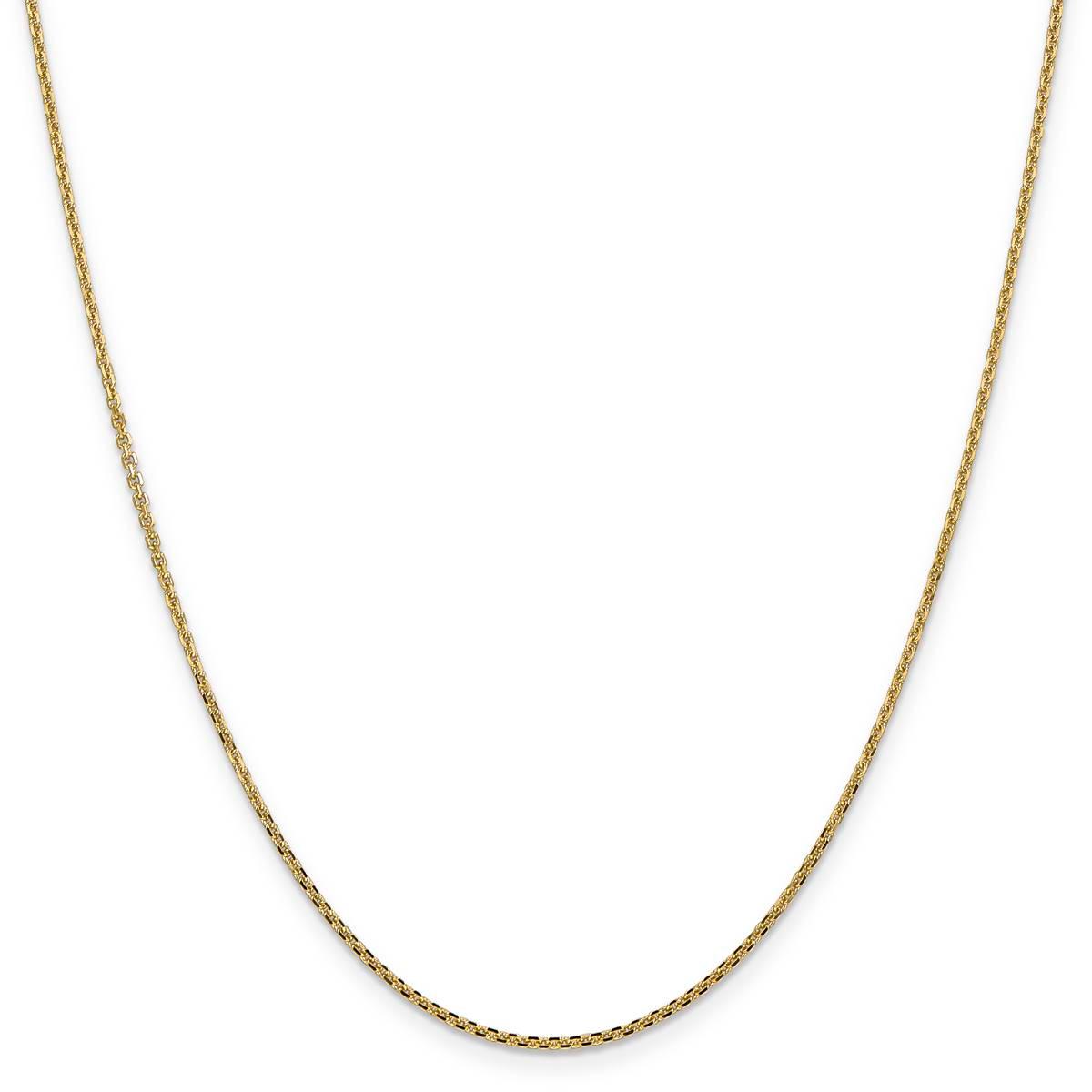 Unisex Gold Classics™ 1.45mm. Solid Diamond Cut 14in. Necklace