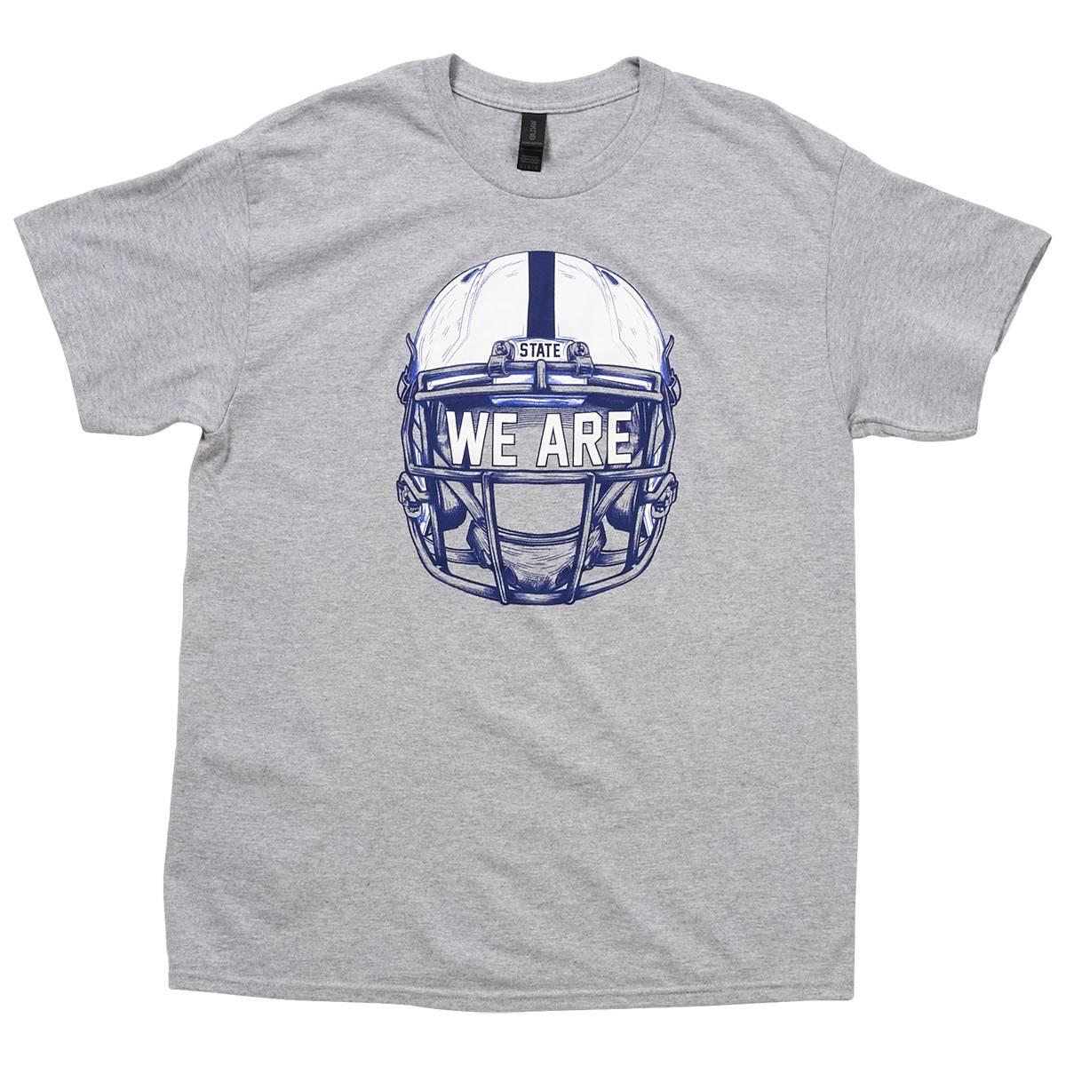 Mens Tailgate State Football Helmet Short Sleeve Tee