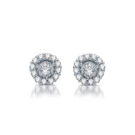 Nova Star(R) 14kt. White Gold 1/4ctw Lab Grown Stud Earrings