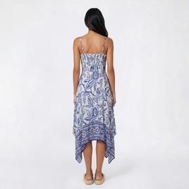 Juniors Angie Twist Front Handkerchief Hem High Low Dress